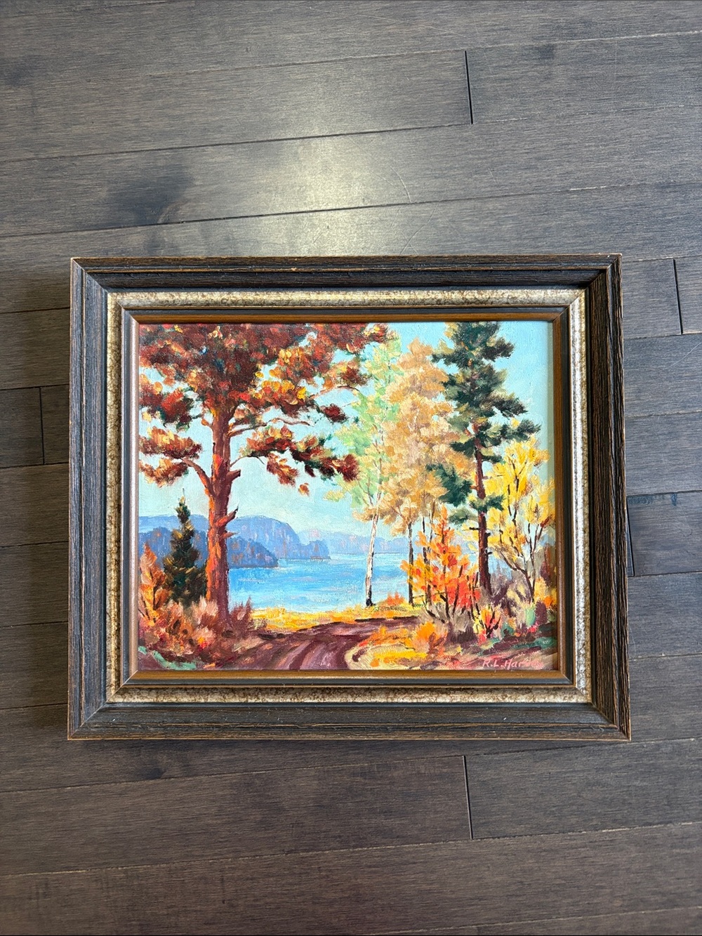 Vintage R.L. Harvey Autumn Landscape